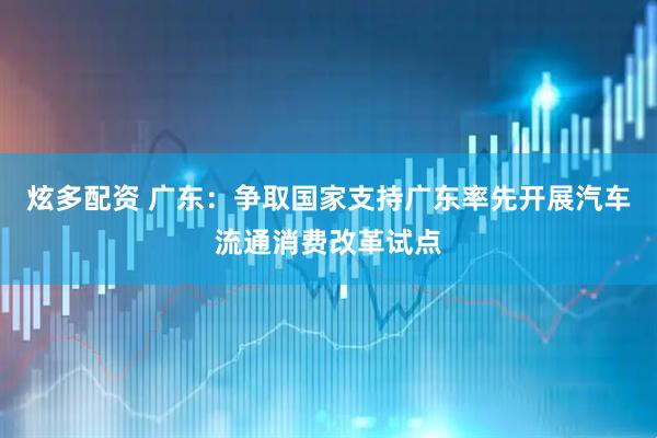 炫多配资 广东：争取国家支持广东率先开展汽车流通消费改革试点
