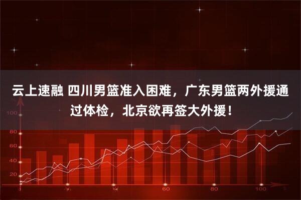 云上速融 四川男篮准入困难，广东男篮两外援通过体检，北京欲再签大外援！